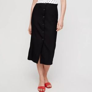 NWT Wilfred Aritzia Linen Charrière Button Skirt